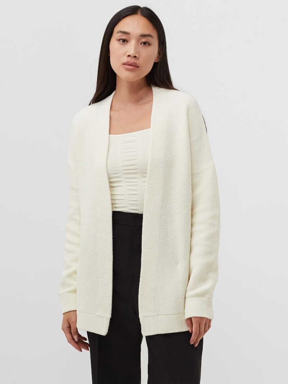 Free People Light Cream Off White Open Fron Cardigan Sz S